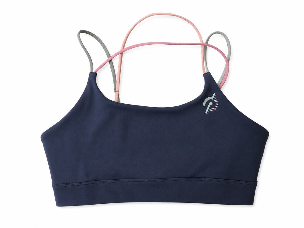 Peloton Sports Bra Medium Navy Blue Strappy Back